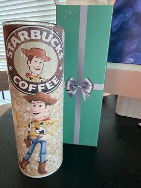 Starbucks Woody Toy Story Tumbler - Brown & Cream